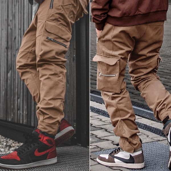 men's pants multi pocket cargo men streetwear sweatpants joggers arrival trousers zipper, Black
men's pants multi pocket cargo men streetwear sweatpants joggers arrival trousers zipper, Black