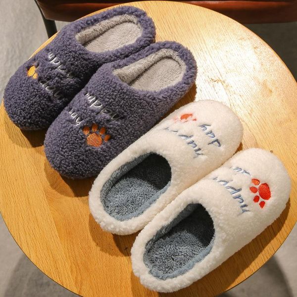 slippers cotton female cute winter indoor plush velvet couples a pair of warm household home qiu dong male students, Black
slippers cotton female cute winter indoor plush velvet couples a pair of warm household home qiu dong male students, Black
