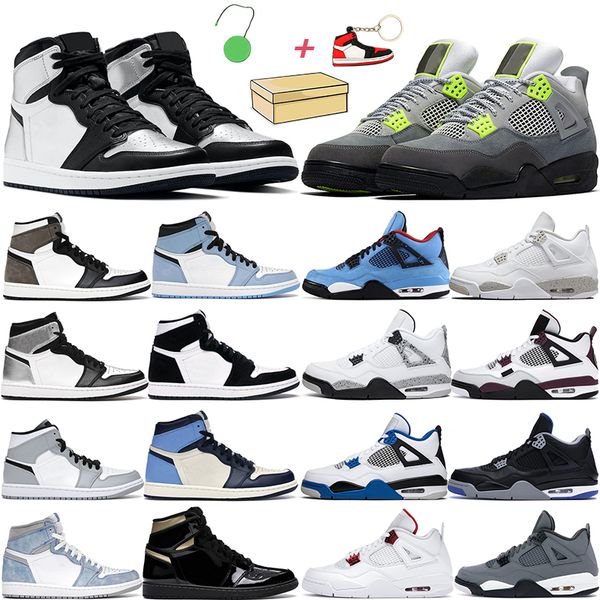 2021 4s Basketball shoes men women jumpman 1s high OG Hyper Royal Silver Toe University Blue Black Cat Turbo Green Lucky mens sneakers, #38
2021 4s Basketball shoes men women jumpman 1s high OG Hyper Royal Silver Toe University Blue Black Cat Turbo Green Lucky mens sneakers, #38