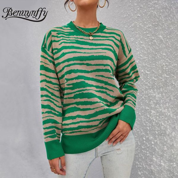 women's sweaters benuynffy crew neck striped drop shoulder sweater women fashion autumn winter knitted pullovers female warm casual, White;black
women's sweaters benuynffy crew neck striped drop shoulder sweater women fashion autumn winter knitted pullovers female warm casual, White;black