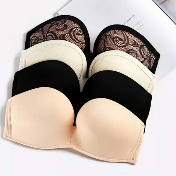 bras women strapless push bra invisible seamless wedding dress non-slip underwear summer thin padded bralette fashion lace brassiere, Red;black
bras women strapless push bra invisible seamless wedding dress non-slip underwear summer thin padded bralette fashion lace brassiere, Red;black