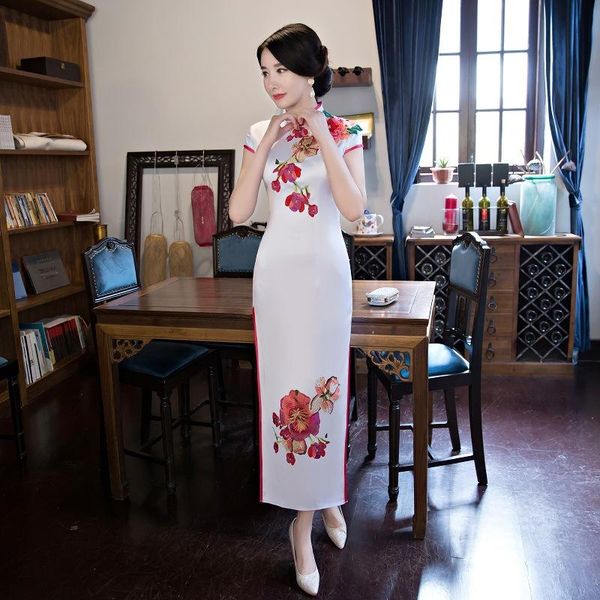 ethnic clothing lady satin flower embroidery banquet party dress gown mandarin collar long cheongsam chinese style qipao sheath vestido, Red
ethnic clothing lady satin flower embroidery banquet party dress gown mandarin collar long cheongsam chinese style qipao sheath vestido, Red
