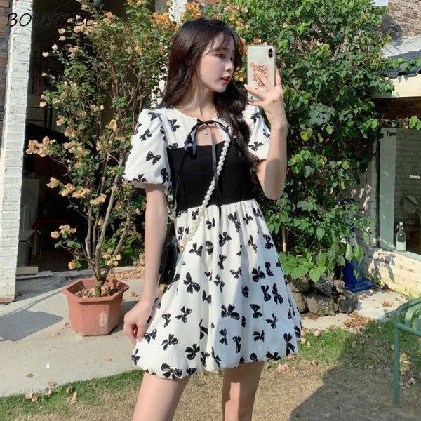 casual dresses women dress summer french style vintage patchwork mini bow-print empire puff sleeve chic leisure princess tender female stude, Black;gray
casual dresses women dress summer french style vintage patchwork mini bow-print empire puff sleeve chic leisure princess tender female stude, Black;gray