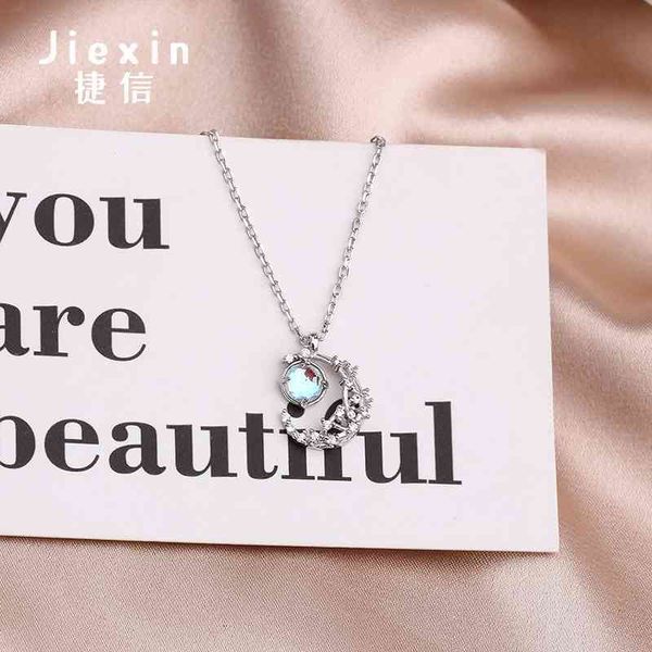 star moon necklace 2020 new women's 925 pure silver niche design moonstone bone chain simple net red jewelry, Black
star moon necklace 2020 new women's 925 pure silver niche design moonstone bone chain simple net red jewelry, Black