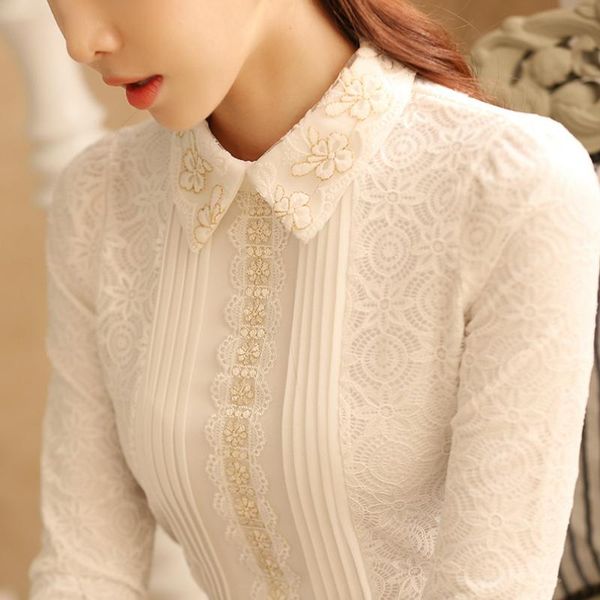 women's blouses & shirts blusas women long sleeve blouse mujer de moda 2021 black white lace shirt femme blusa a547
women's blouses & shirts blusas women long sleeve blouse mujer de moda 2021 black white lace shirt femme blusa a547