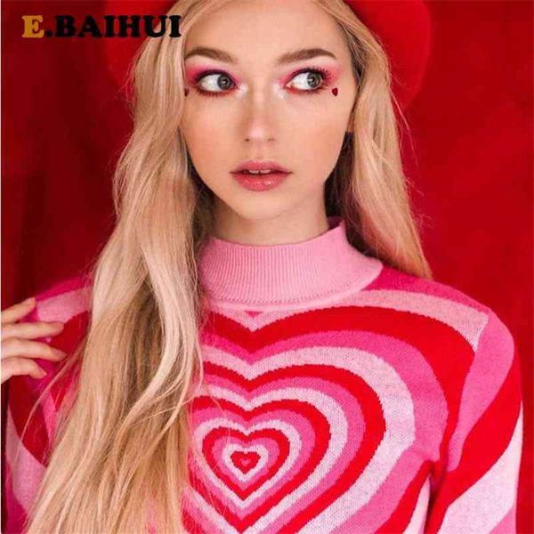 ebaihui love heart sweater female autumn retro women rainbow high collar basic jumper red kpop pullover l0171 210522, White;black
ebaihui love heart sweater female autumn retro women rainbow high collar basic jumper red kpop pullover l0171 210522, White;black