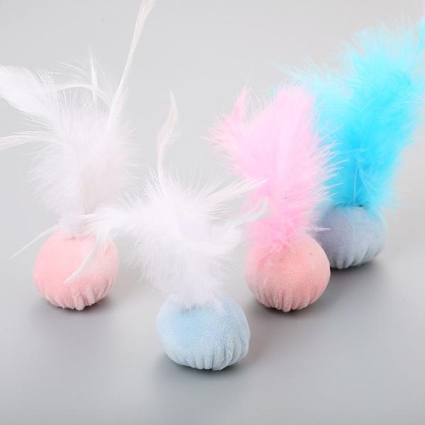 cat toys 1pcs pet toy cute macarons color plush ball with feathers interactive funny scratching playing supplies
cat toys 1pcs pet toy cute macarons color plush ball with feathers interactive funny scratching playing supplies