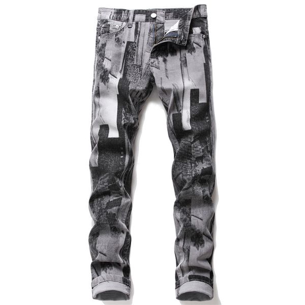 fashion jeans design style grey printing xintang men's pants 064, Blue
fashion jeans design style grey printing xintang men's pants 064, Blue