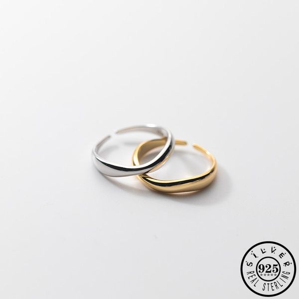 cluster rings 925 sterling silver open finger ring adjustable gold color plated geometric wave shape plain knuckle jewelry for women, Golden;silver
cluster rings 925 sterling silver open finger ring adjustable gold color plated geometric wave shape plain knuckle jewelry for women, Golden;silver