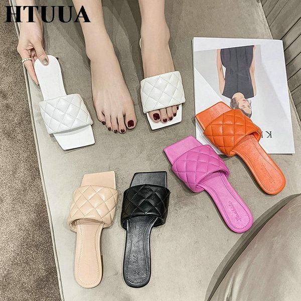 slippers htuua 2021 women brand slipper square toe flat embroidery ladies casual open gingham slip on slides sx3959, Black
slippers htuua 2021 women brand slipper square toe flat embroidery ladies casual open gingham slip on slides sx3959, Black
