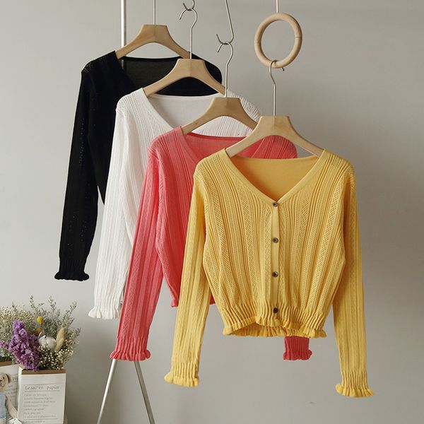 autumn wet single-breasted female winter with solid v-colour long-sleeve cleavage cardigan sweater, White;black
autumn wet single-breasted female winter with solid v-colour long-sleeve cleavage cardigan sweater, White;black