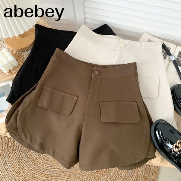 women's shorts fashionable versatile solid color irregular design fake pocket high waist casual wide leg 2021 summer, White;black
women's shorts fashionable versatile solid color irregular design fake pocket high waist casual wide leg 2021 summer, White;black