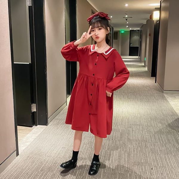 girl's dresses spring 2021 preppy style fashion dress casual full sleeve children soild vestidos kids design crew neck a-line for girls, Red;yellow
girl's dresses spring 2021 preppy style fashion dress casual full sleeve children soild vestidos kids design crew neck a-line for girls, Red;yellow
