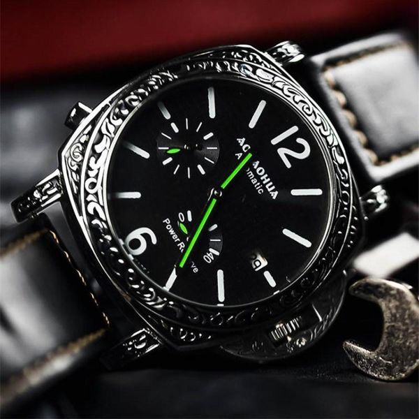 wristwatches multifunctional military men's watch mechanical automatic men watches engraving retro luminous fashion waterproof male, Slivery;brown
wristwatches multifunctional military men's watch mechanical automatic men watches engraving retro luminous fashion waterproof male, Slivery;brown