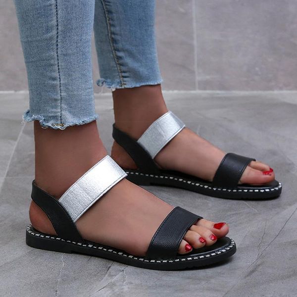 roman elastic strap women shoes summer mixed colors woman sandals non-slip lightweight flats zapatos de mujer 2021, Black
roman elastic strap women shoes summer mixed colors woman sandals non-slip lightweight flats zapatos de mujer 2021, Black