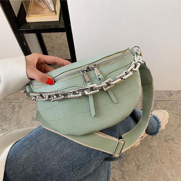 woman waist bag pu leather fanny pack ladies stone pattern thick chain shoulder multifunctional women chest bags
woman waist bag pu leather fanny pack ladies stone pattern thick chain shoulder multifunctional women chest bags