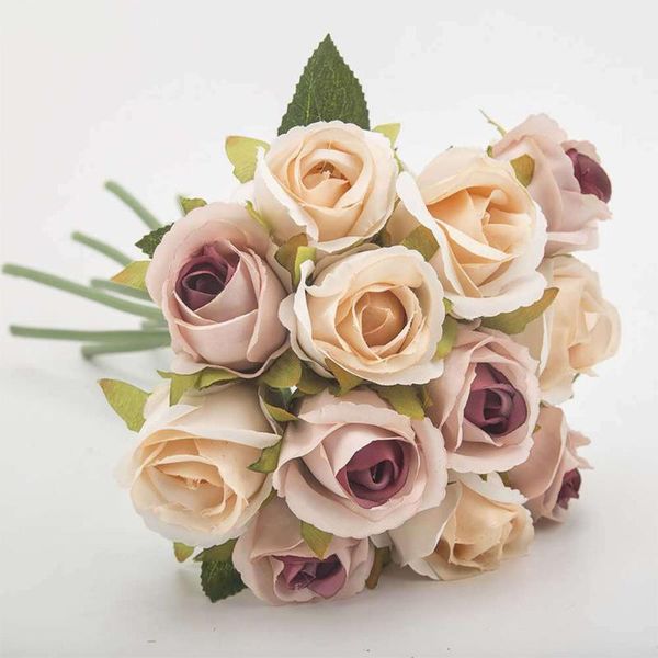 decorative flowers & wreaths 1 bouquet 12 heads rose artificial silk bunch fake flower for home party valentine's day bride wedding dec
decorative flowers & wreaths 1 bouquet 12 heads rose artificial silk bunch fake flower for home party valentine's day bride wedding dec