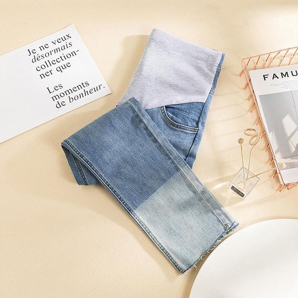 8807# maternity pants slimming jeans belly support abdomen elastic waist trousers bottoms, White
8807# maternity pants slimming jeans belly support abdomen elastic waist trousers bottoms, White
