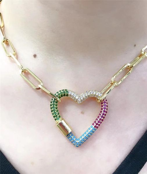 pendant necklaces classic rainbow cz micro pave lock carabiner heart shaped copper zirconia clasp necklace jewelry gift for women men, Silver
pendant necklaces classic rainbow cz micro pave lock carabiner heart shaped copper zirconia clasp necklace jewelry gift for women men, Silver