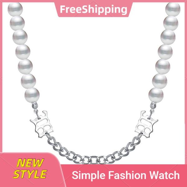 pendant necklaces 2021 fashion baroque pearl chain necklace women collar wedding punk toggle clasp circle lariat bead choker jewelry, Silver
pendant necklaces 2021 fashion baroque pearl chain necklace women collar wedding punk toggle clasp circle lariat bead choker jewelry, Silver