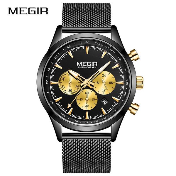 wristwatches 2021 male clock relogio masculino megir men's fashion watches black gold business stainless steel mesh belt quartz watch m, Slivery;brown
wristwatches 2021 male clock relogio masculino megir men's fashion watches black gold business stainless steel mesh belt quartz watch m, Slivery;brown