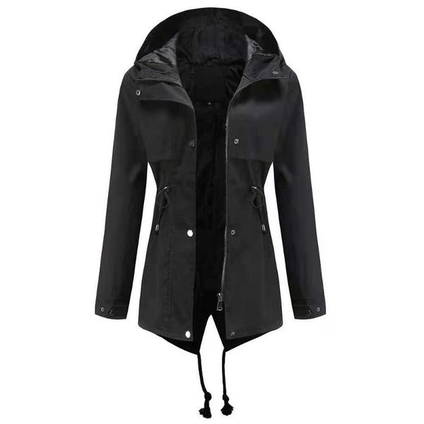 women's trench coats 2021 summer windbreaker mid-length hooded jacket waist outdoor raincoat, Tan;black
women's trench coats 2021 summer windbreaker mid-length hooded jacket waist outdoor raincoat, Tan;black