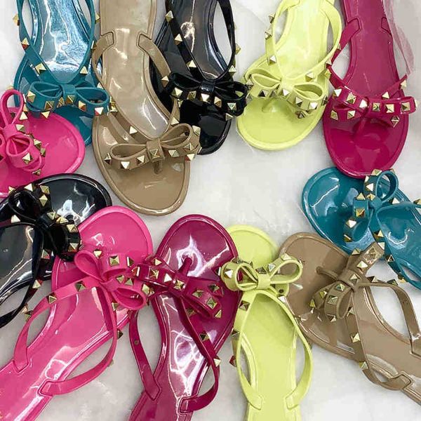 candy colored sandals rivet clip foot beach nail shoes summer jelly shoes bowknot herringbone slippers tourism sandals zlh, Black
candy colored sandals rivet clip foot beach nail shoes summer jelly shoes bowknot herringbone slippers tourism sandals zlh, Black