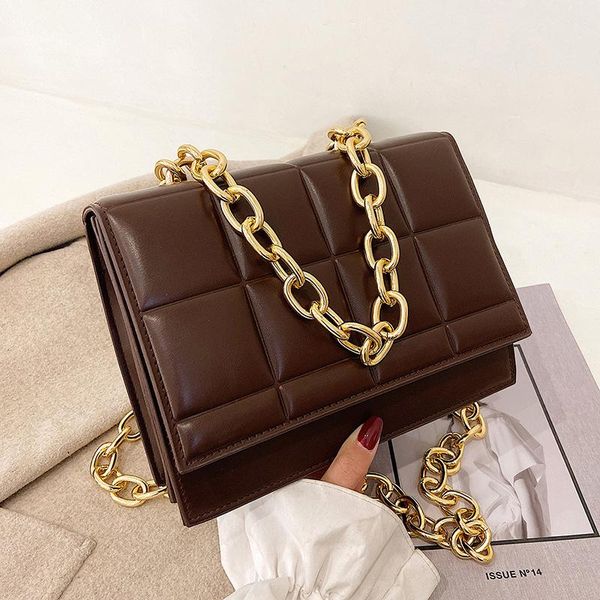 thick metal chain square lattice pu leather shoulder bag women designer crossbody bags female chic purse high quality
thick metal chain square lattice pu leather shoulder bag women designer crossbody bags female chic purse high quality