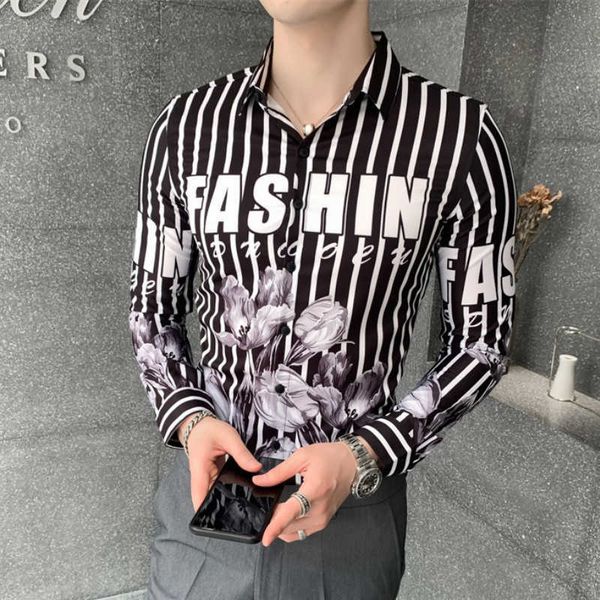 striped shirts men slim fit streetwear casual shirts long sleeve flower shirt nightclub party men clothing camisas para hombre 210527, White;black
striped shirts men slim fit streetwear casual shirts long sleeve flower shirt nightclub party men clothing camisas para hombre 210527, White;black