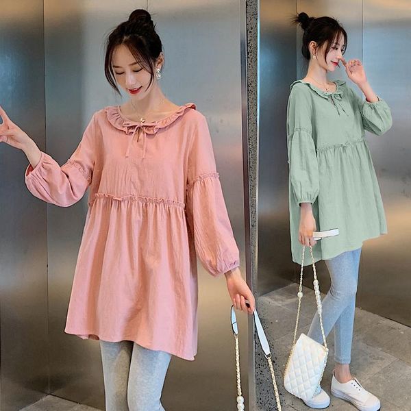 maternity dresses 802# clothes spring autumn o neck long sleeves cotton solid color loose stylish dress for pregnant women mom, White
maternity dresses 802# clothes spring autumn o neck long sleeves cotton solid color loose stylish dress for pregnant women mom, White