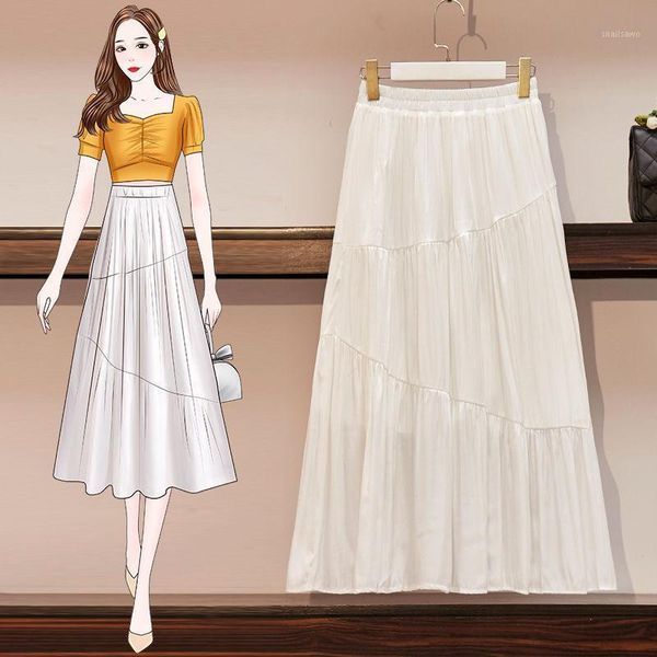skirts 2021 spring autumn women casual a-line mid-calf pleated skirt female elastic high waist solid color patchwork x393, Black
skirts 2021 spring autumn women casual a-line mid-calf pleated skirt female elastic high waist solid color patchwork x393, Black