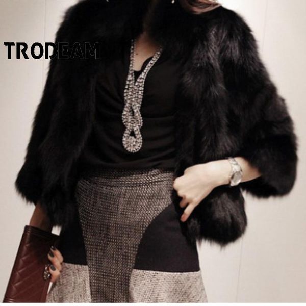 women's fur & faux trodeam jackets autumn winter style furry short fashion thick warm teddy coat female, Black
women's fur & faux trodeam jackets autumn winter style furry short fashion thick warm teddy coat female, Black