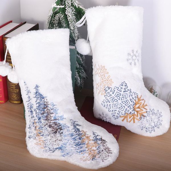 christmas decorations socks with snowflake printing xmas candy gift bag fireplace tree decoration stockings for holiday family party
christmas decorations socks with snowflake printing xmas candy gift bag fireplace tree decoration stockings for holiday family party