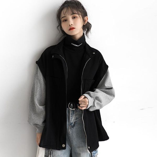 women's jackets zisuo 2021 spring and autumn coat korean-style loose thickened color matching quilted baseball uniform winter casual, Black;brown
women's jackets zisuo 2021 spring and autumn coat korean-style loose thickened color matching quilted baseball uniform winter casual, Black;brown