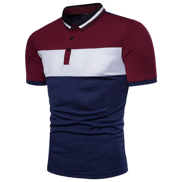 men's polos short-sleeved shirt contrast color stitching summer slim fit cotton yellow gray casual office h251, White;black
men's polos short-sleeved shirt contrast color stitching summer slim fit cotton yellow gray casual office h251, White;black