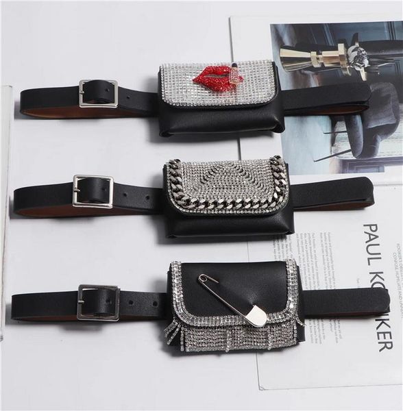 mini waist packs women diamonds rhinestone belt with money bag pu leather liptstick coin key street female fanny pack bags
mini waist packs women diamonds rhinestone belt with money bag pu leather liptstick coin key street female fanny pack bags