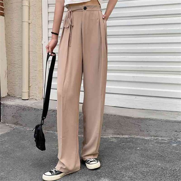 women's pants & capris korean irregular solid vintage wide-legged loose-fitting retro slim all match femme casual straight trouser, Black;white
women's pants & capris korean irregular solid vintage wide-legged loose-fitting retro slim all match femme casual straight trouser, Black;white