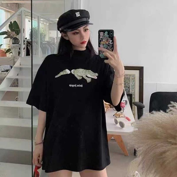 angel pa/lm short sleeve t-shirt street fashion brand crocodile hrom, White;black
angel pa/lm short sleeve t-shirt street fashion brand crocodile hrom, White;black