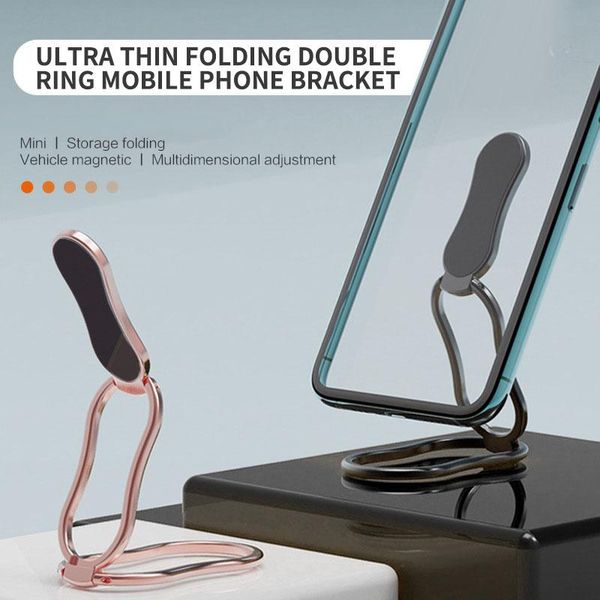 magnetic folding phone holder adjustable metal deskcell mounts & holders