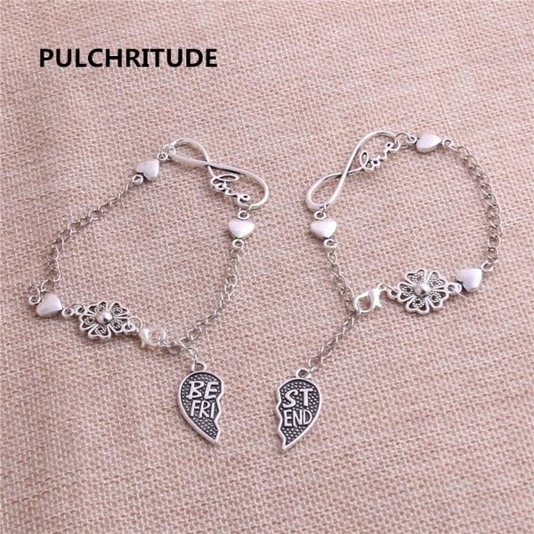 link, chain pulchritude 1sets 22cm alloy antique silver bracelet friend set charms love pendant heart charm fit women z0012, Black 
link, chain pulchritude 1sets 22cm alloy antique silver bracelet friend set charms love pendant heart charm fit women z0012, Black