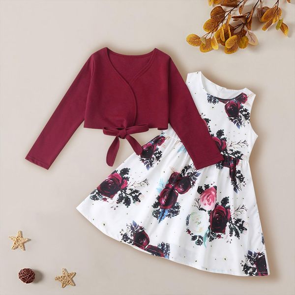 clothing sets kids baby girls 2pcs summer solid long sleeve vest floral print princess dress clothes outfits set, White
clothing sets kids baby girls 2pcs summer solid long sleeve vest floral print princess dress clothes outfits set, White