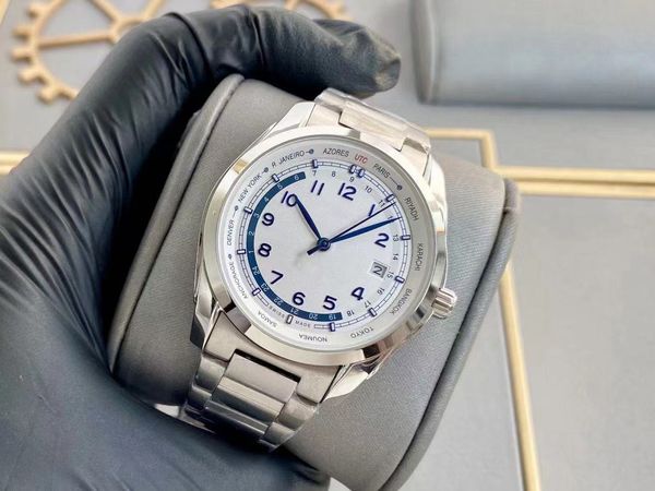 men's luxury 42mm watch automatic mechanical stainless steel case strap casual montre de luxe wristwatch, Slivery;brown
men's luxury 42mm watch automatic mechanical stainless steel case strap casual montre de luxe wristwatch, Slivery;brown