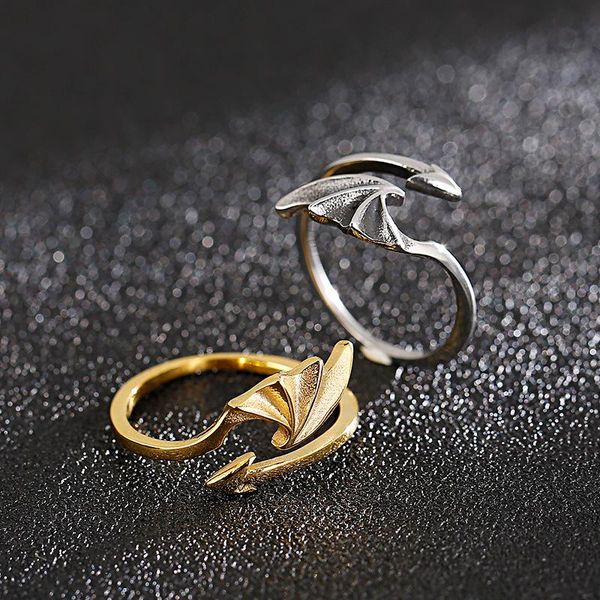 cluster rings arrow wing stainless steel ring demon feather titanium couple hand decoration, Golden;silver
cluster rings arrow wing stainless steel ring demon feather titanium couple hand decoration, Golden;silver