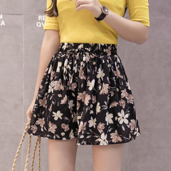 women's shorts faylisvow flower printed summer women loose casual plus size chiffon high waist boho drawstring skirt short 4xl, White;black
women's shorts faylisvow flower printed summer women loose casual plus size chiffon high waist boho drawstring skirt short 4xl, White;black