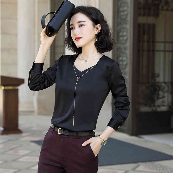 fashion design square collar ladies blouse for elegant female work white plus formal size spring shirt, Black
fashion design square collar ladies blouse for elegant female work white plus formal size spring shirt, Black