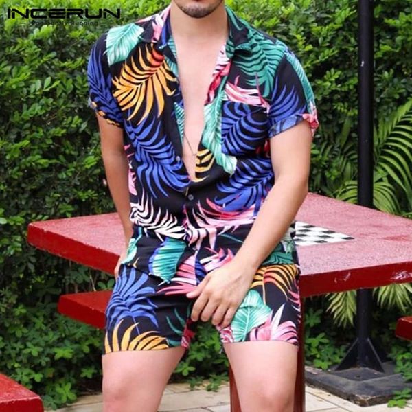 men's tracksuits men fashion printed sets incerun summer hawaiian floral suits loose cozy man short sleeve lapel shirts elastic shorts, Gray
men's tracksuits men fashion printed sets incerun summer hawaiian floral suits loose cozy man short sleeve lapel shirts elastic shorts, Gray