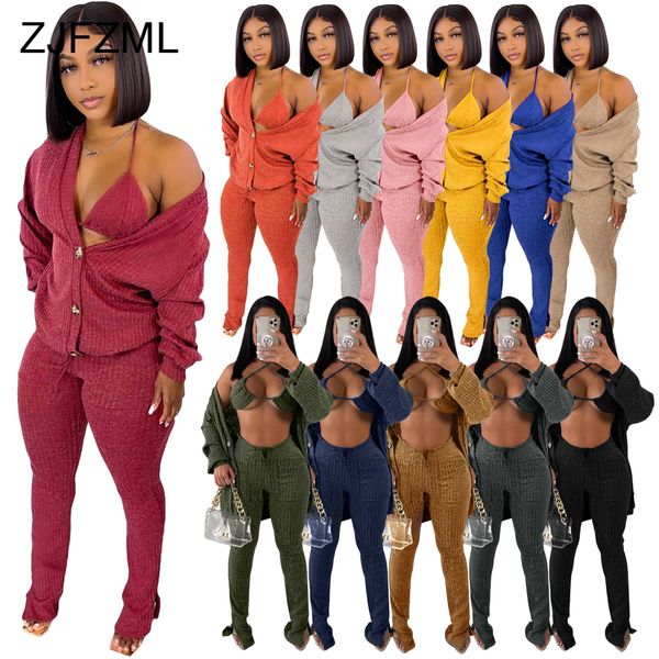 3 piece club pants outfits women clothing ruffles crop long sleeve knitted sweater blouse coat+drawstring pencil split pant outfit, White
3 piece club pants outfits women clothing ruffles crop long sleeve knitted sweater blouse coat+drawstring pencil split pant outfit, White