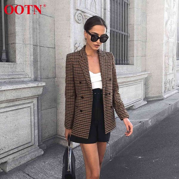 ootn elegant plaid blazer jacket women long sleeve slim gingham coat double breasted khaki blazer suit fall winter buttons 210413, White;black
ootn elegant plaid blazer jacket women long sleeve slim gingham coat double breasted khaki blazer suit fall winter buttons 210413, White;black