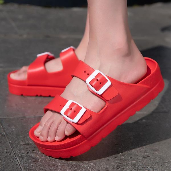 slippers fznyl 2021 eva thick-soled slipper female casual flat ladies buckle slides women's candy color open toe beach footwear, Black
slippers fznyl 2021 eva thick-soled slipper female casual flat ladies buckle slides women's candy color open toe beach footwear, Black