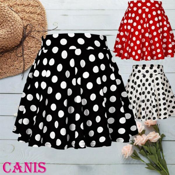 skirts 2021 brand style women's high waisted polka dot skirt stretchy swing flared mini costumes, Black
skirts 2021 brand style women's high waisted polka dot skirt stretchy swing flared mini costumes, Black